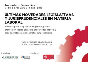 Jornada informativa: Últimas novedades legislativas y jurisprudenciales en Materia Laboral